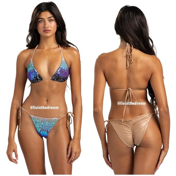 BEACH BUNNY Ariel Triangle Top & Tie Side Bottom  $298 - Picture 3 of 16